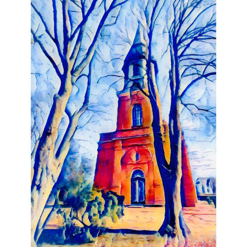 Malen nach Zahlen - Die Kirche Motiv 3 - Artist's Edition - by zamart