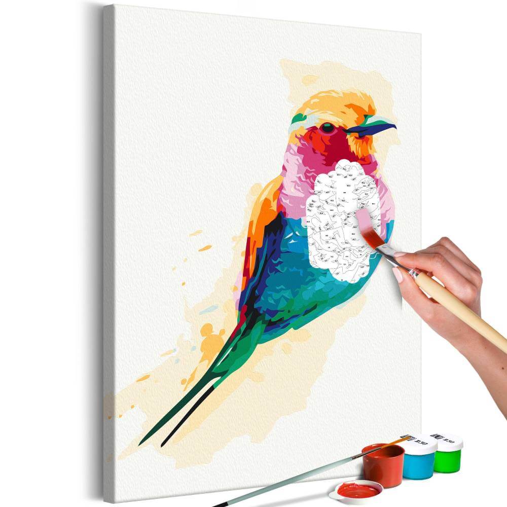 malen nach zahlen exotic bird