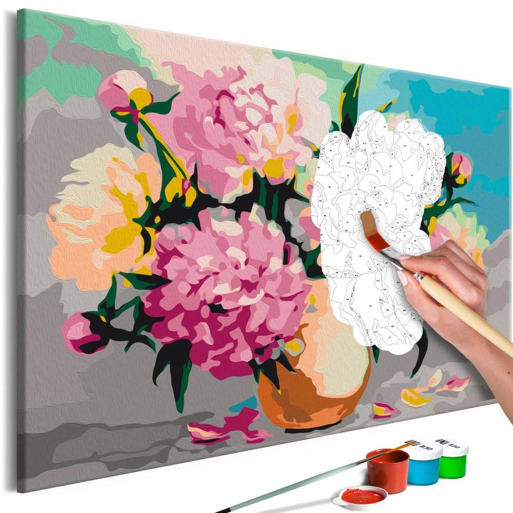 malen nach zahlen flowers in vase