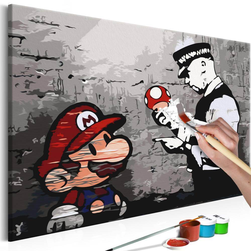 Malen nach Zahlen   Mario (Banksy)