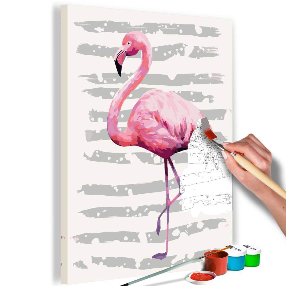malen nach zahlen schoner flamingo