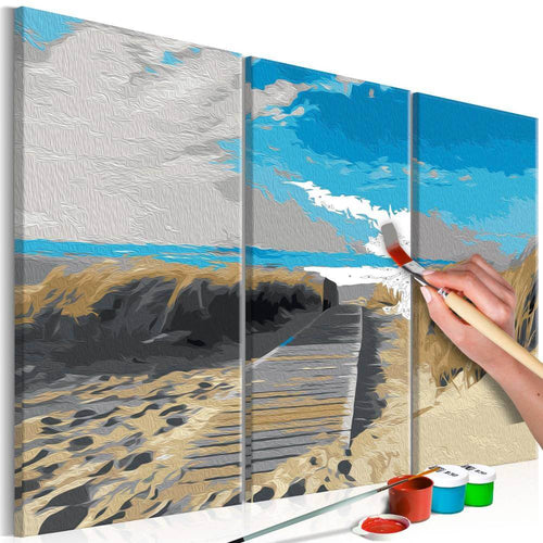 Malen nach Zahlen - Strand (Blauer Himmel)