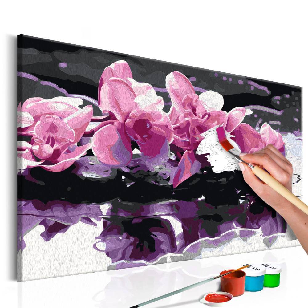 Malen nach Zahlen   Violette Orchidee