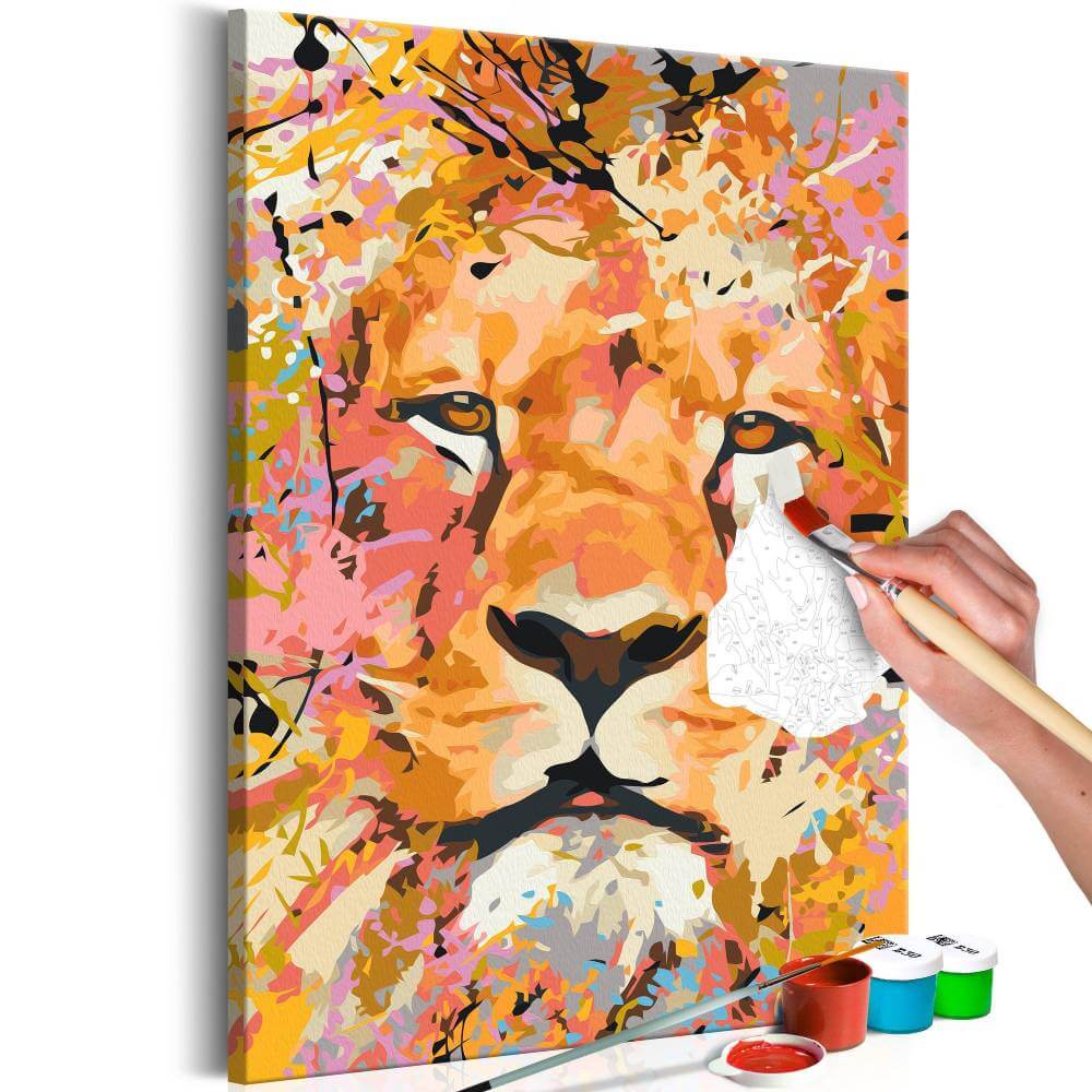 Malen nach Zahlen   Watchful Lion