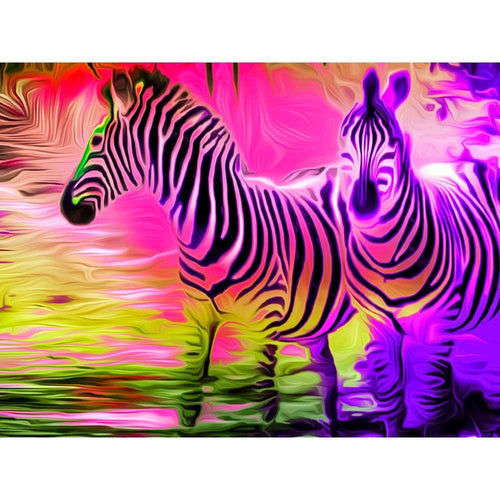 Malen nach Zahlen - Zwei Zebras (Südafrika) - Artist's Edition - by zamart